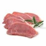 Fettine di maiale nella coscia