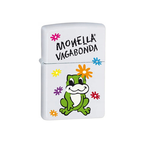 MONELLA VAGABONDA 1 ZIPPO - ACCENDINO BIANCO MONELLA VAGABONDA - immagine 1