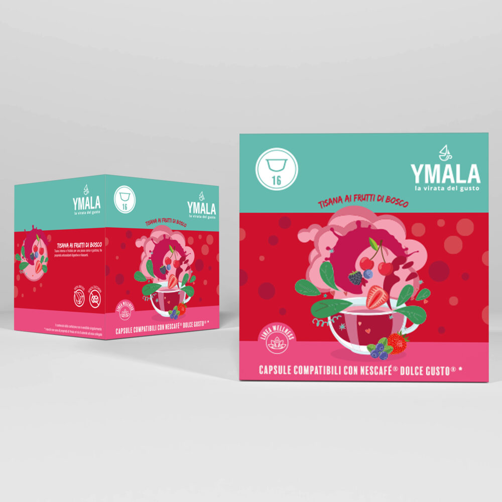 TISANA-AI-FRUTTI-DI-BOSCO- YMALA - 16 capsule Tisana ai Frutti di Bosco, Nescafè Dolce Gusto - immagine 1